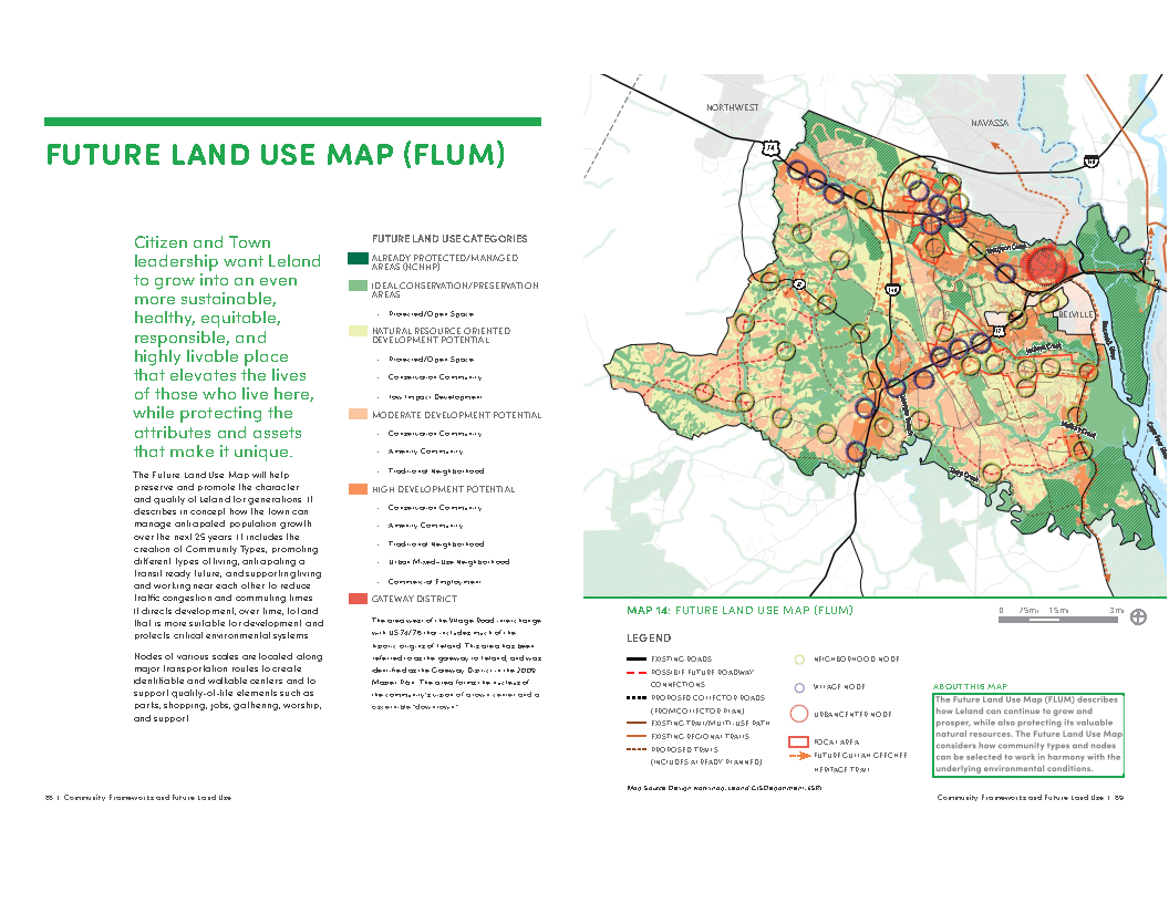 Leland 2045 Future Land Use Map
