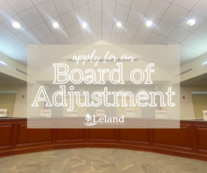 Applications Open for Board of Adjustment