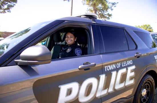 Officer in patrol car