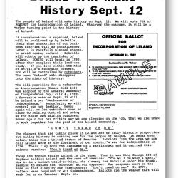 1989 newspaper announcing Leland incorporation