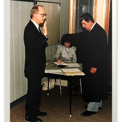 Man taking oath