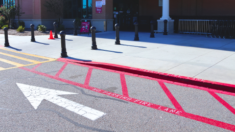 Fire lanes at Harris Tetter