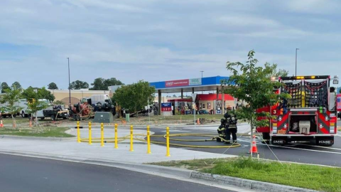 Fire crews at Murphys USA