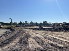 Olde Waterford Way Extension Project Finishing Backfilling Pond