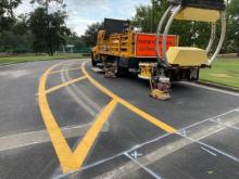 Striping Brunswick Forest Wellness Center Entrance