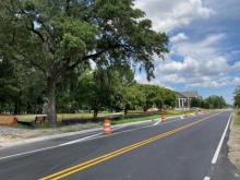 Striping on Old Fayetteville Road