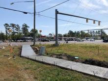 New sidewalks along Old Fayetteville Road