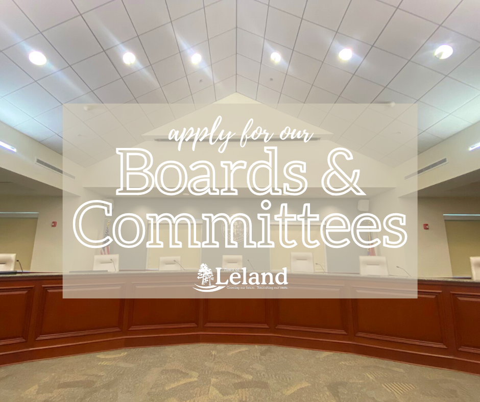 Applications Open to Serve on a Town of Leland Board or Committee