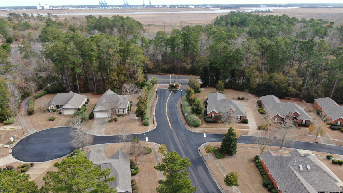 The end of Magnolia Greens from a drones perspective