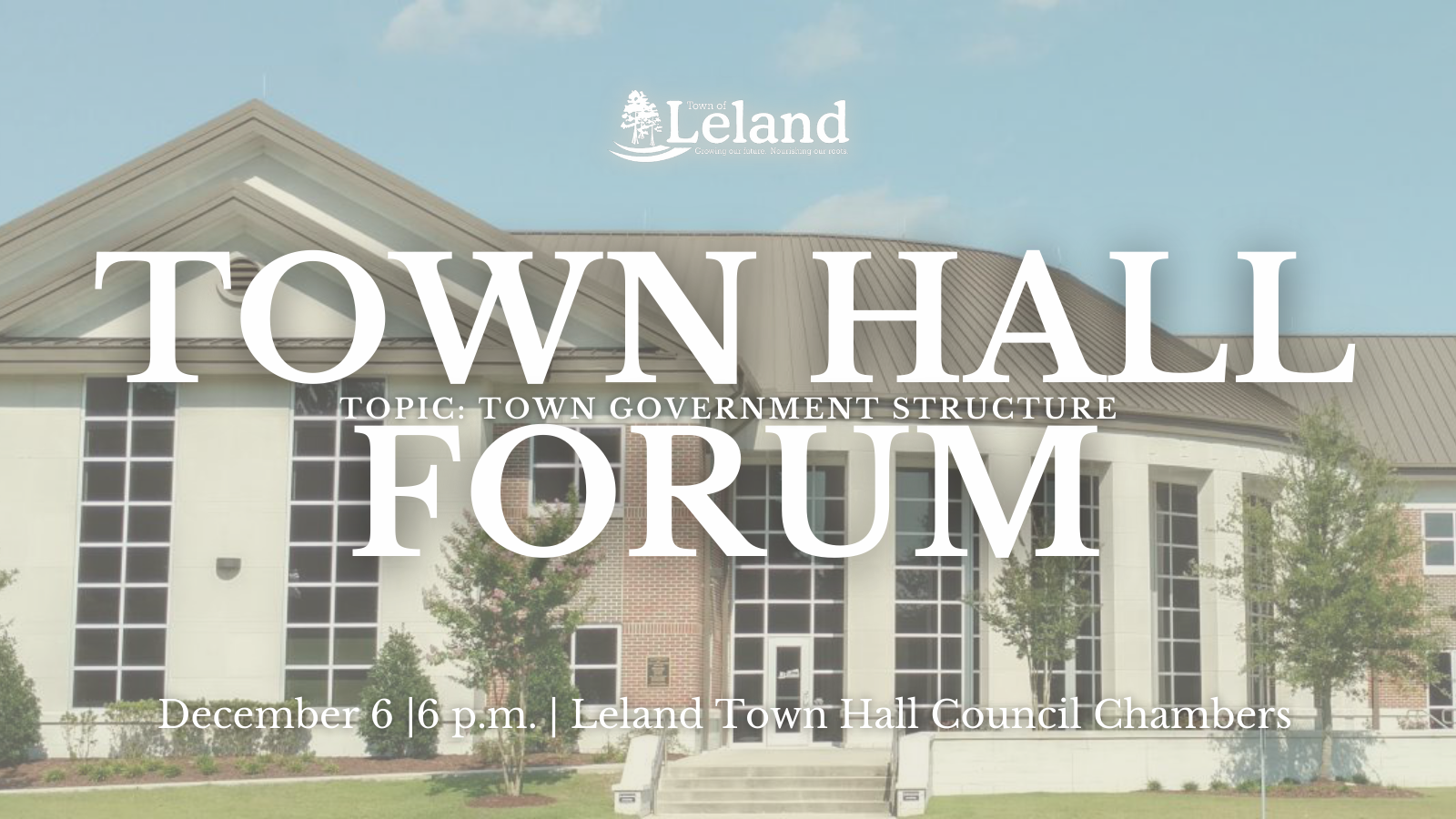 Town Hall Forum Dec. 6