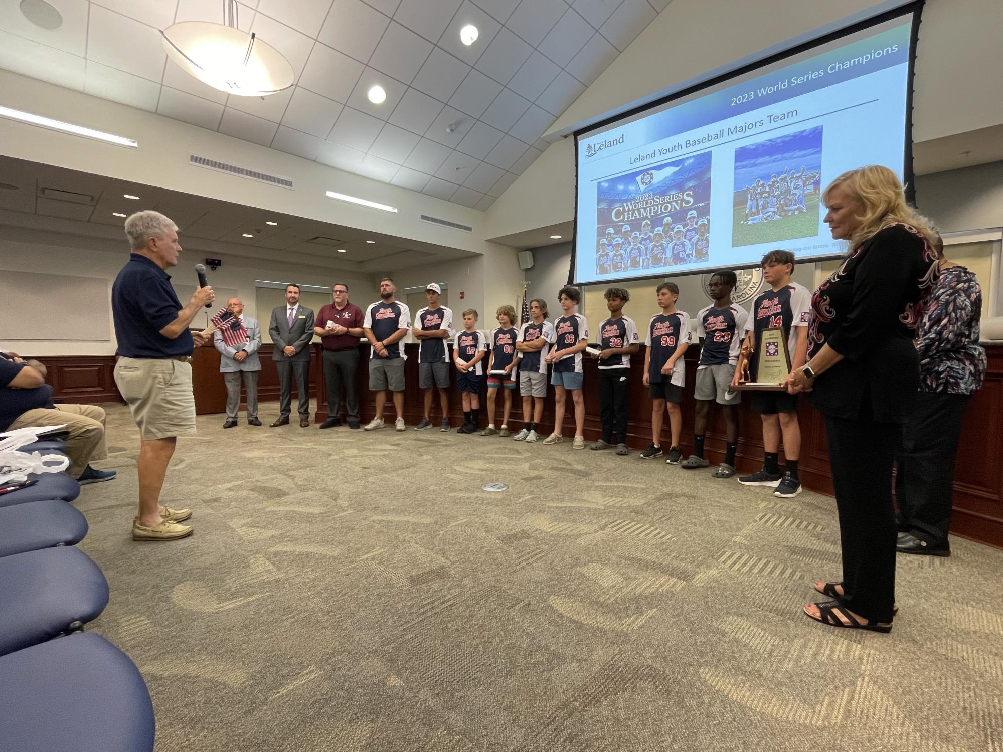 Leland Youth Baseball World Series Champions Given Keys to the Town