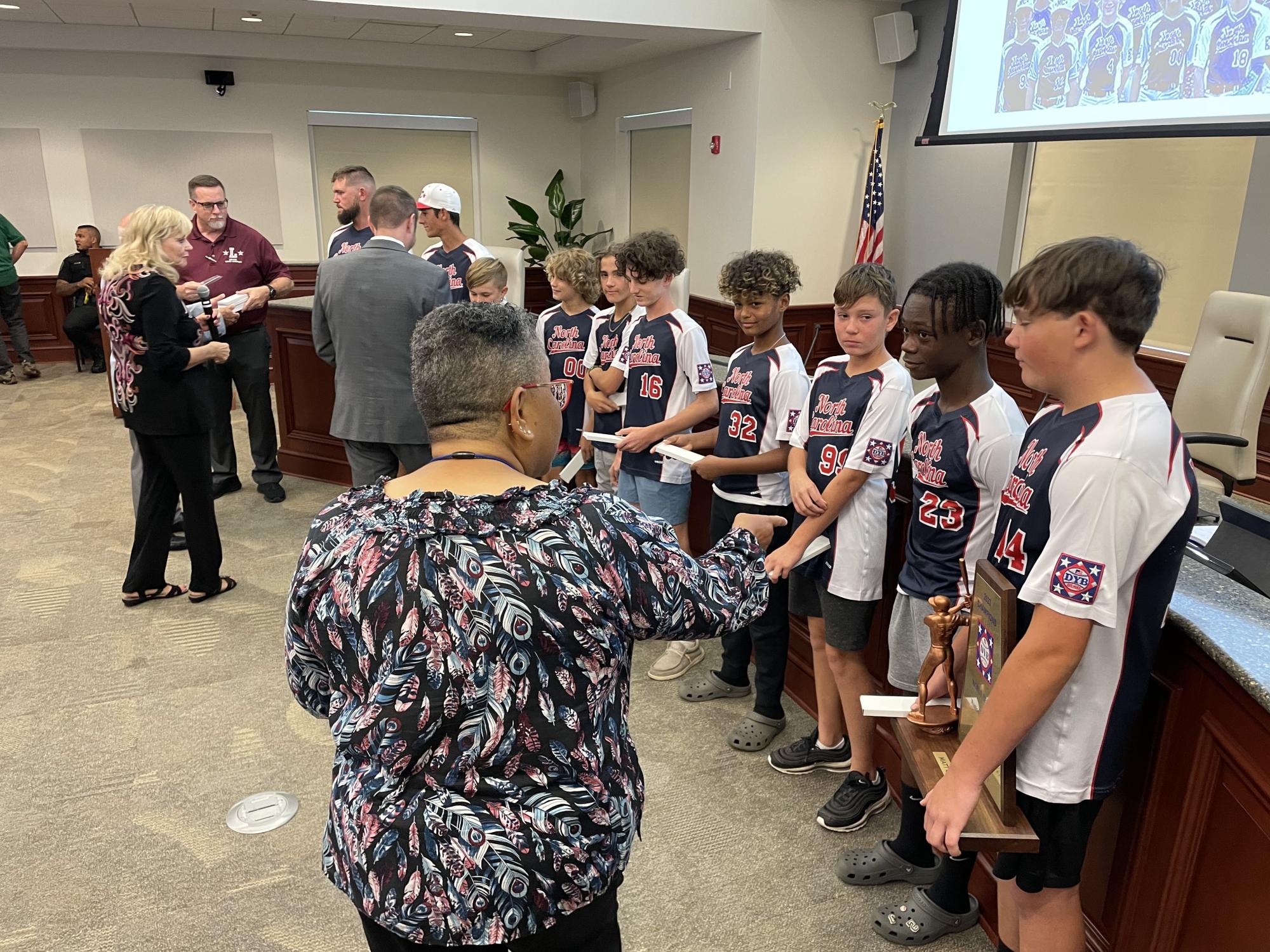 Leland Youth Baseball World Series Champions Given Keys to the Town