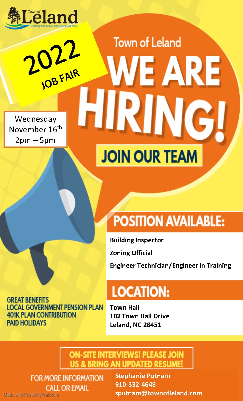 Job Fair Town of Leland, NC
