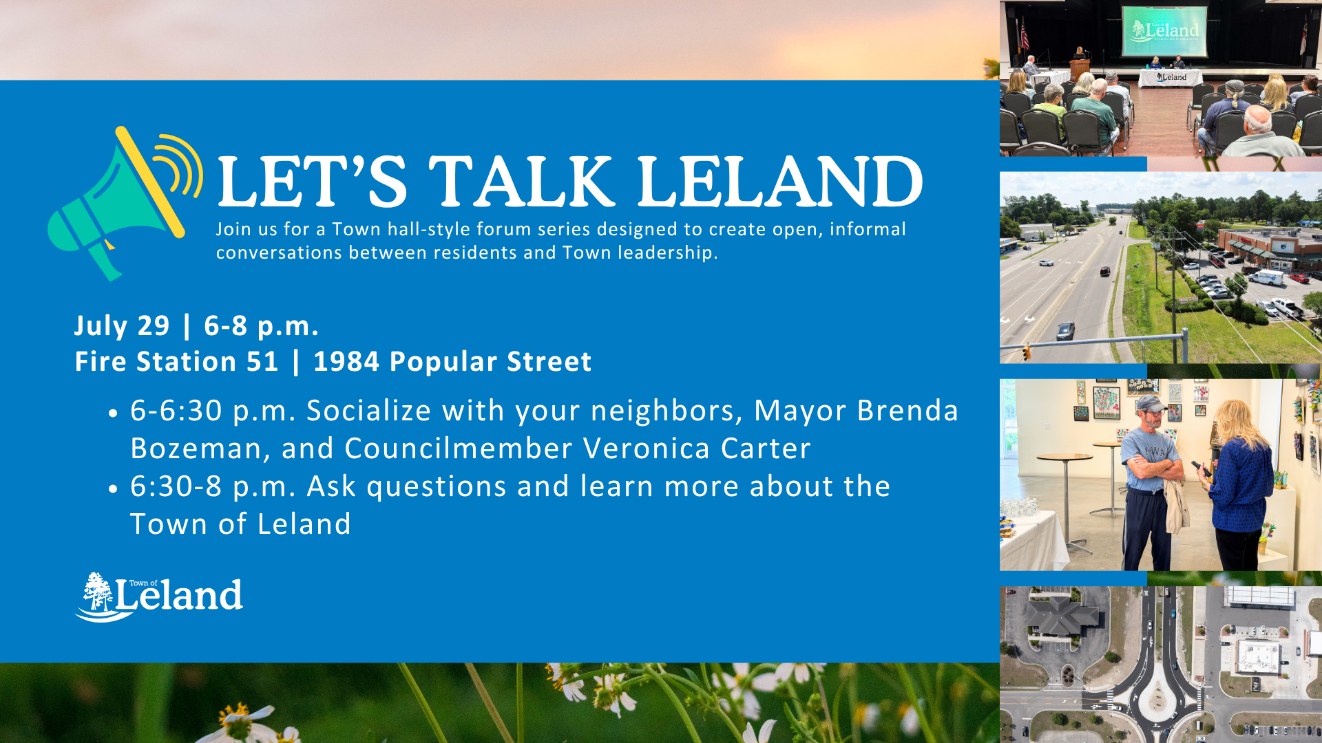 Let's Talk Leland promotional flier